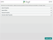 Tablet Screenshot of donegalcottageholidays.com